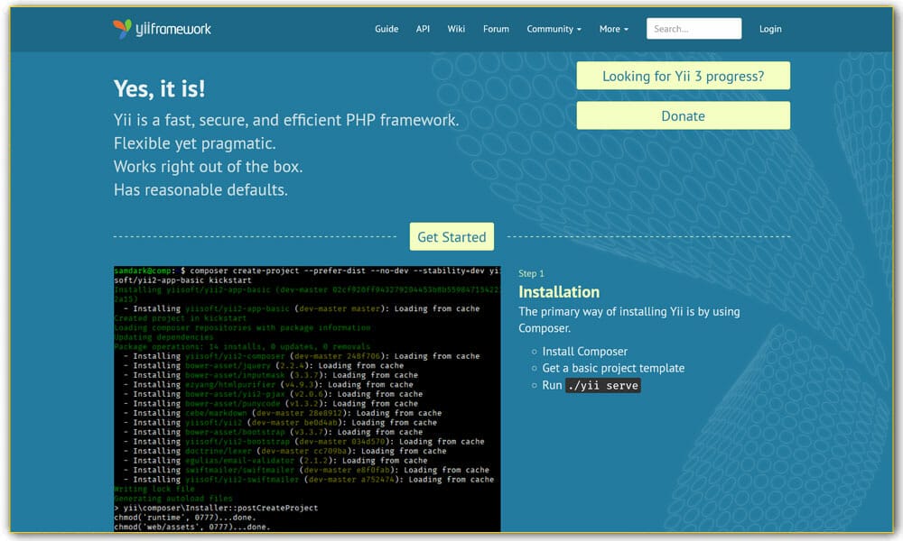 Yii PHP Framework