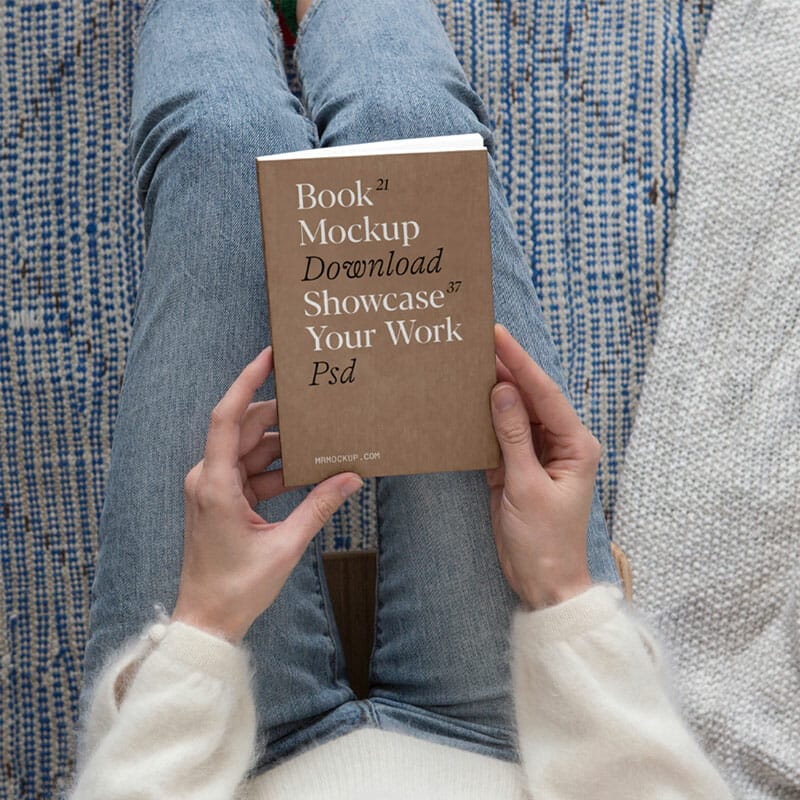 Book Cover In Women Hands Mockup
