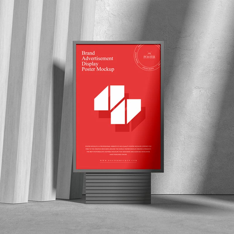 Brand Advertisement Display Poster Mockup