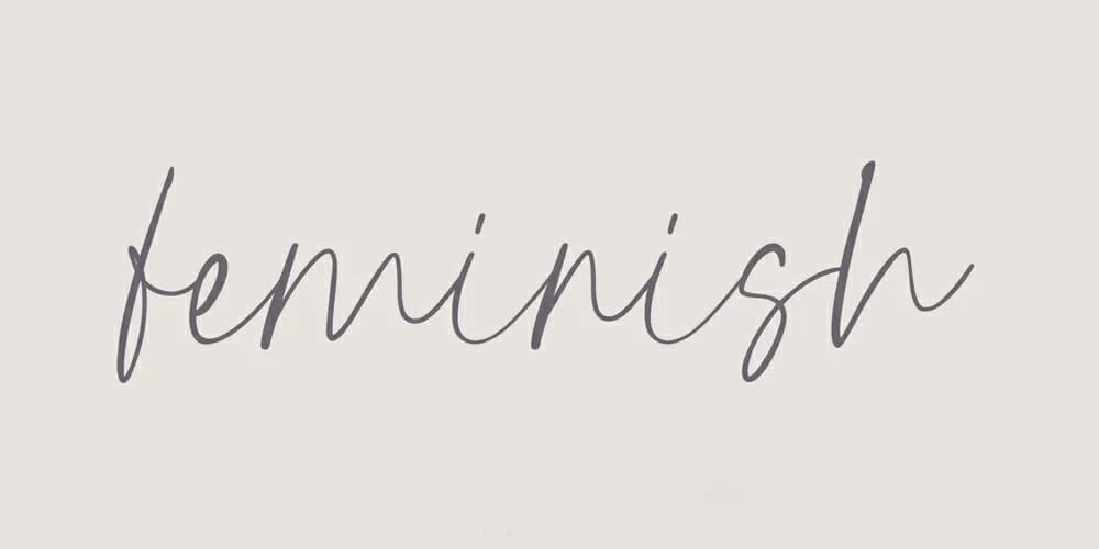 Feminish Script Font