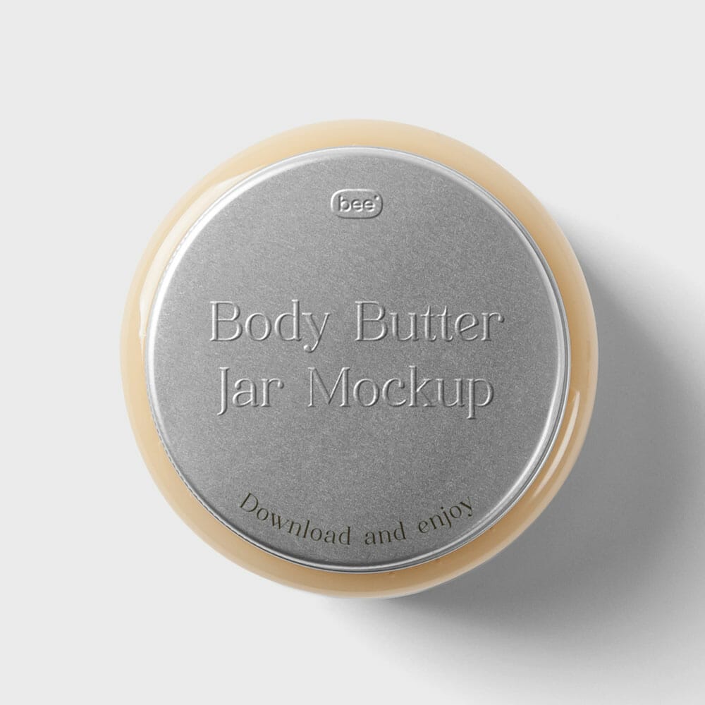 Free Body Butter Jar Mockup