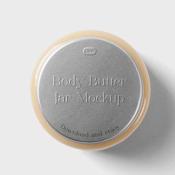 Free Body Butter Jar Mockup