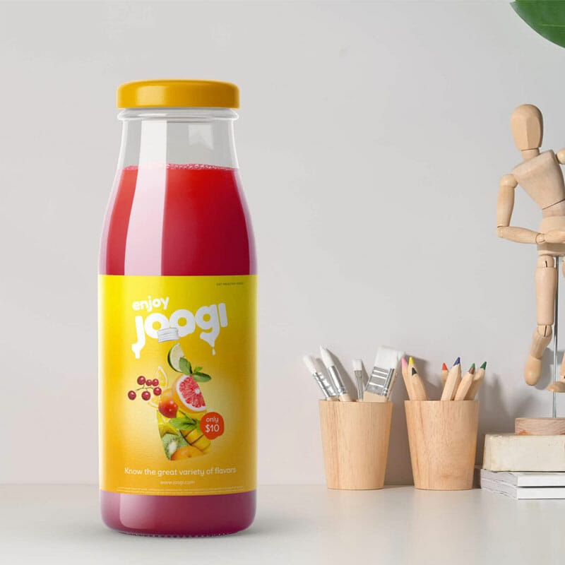 Free Bottle Packaging Mockup PSD Template