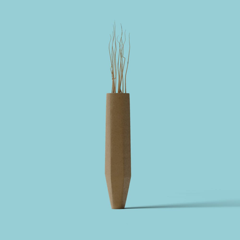 Free Branch In Vase Mockup Front View