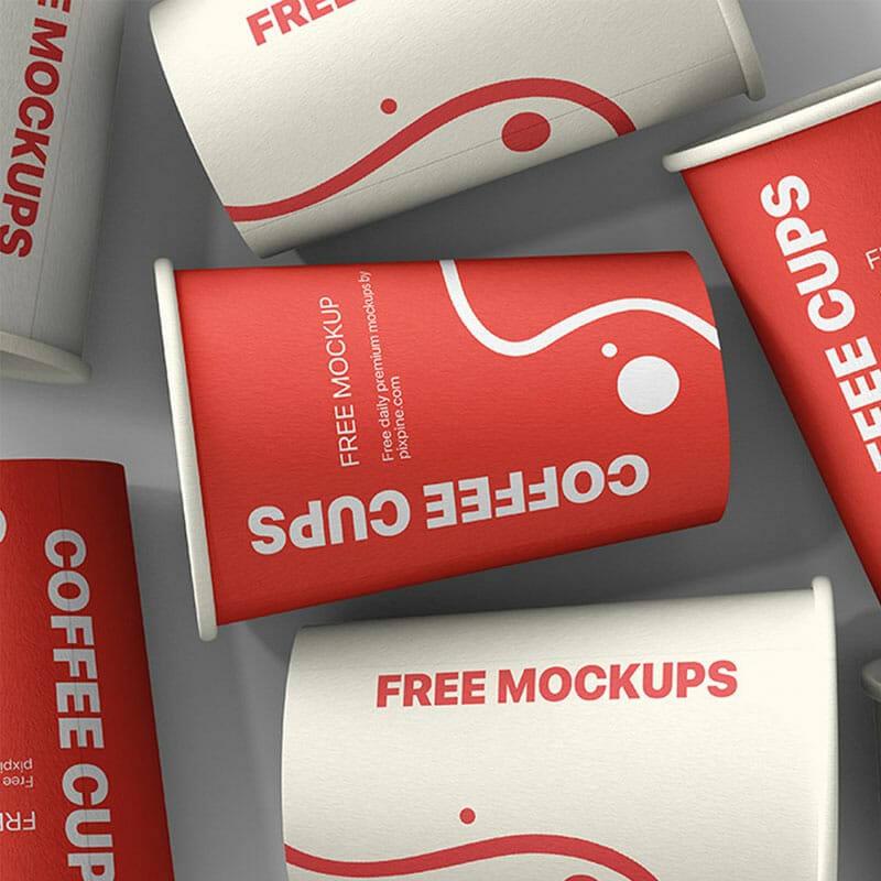 Free Coffee Cups Mockup