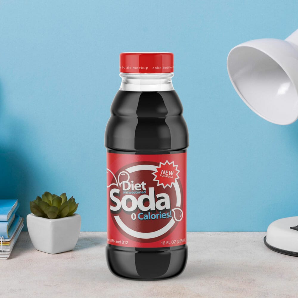 Free Coke Bottle Mockup PSD Template