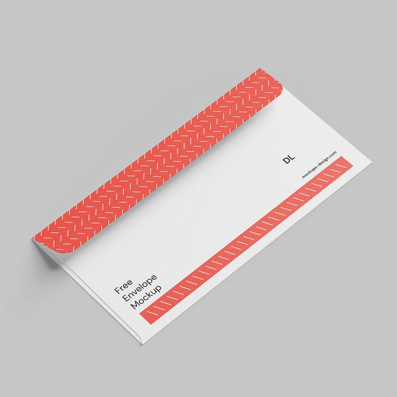 Free DL Envelope Mockup