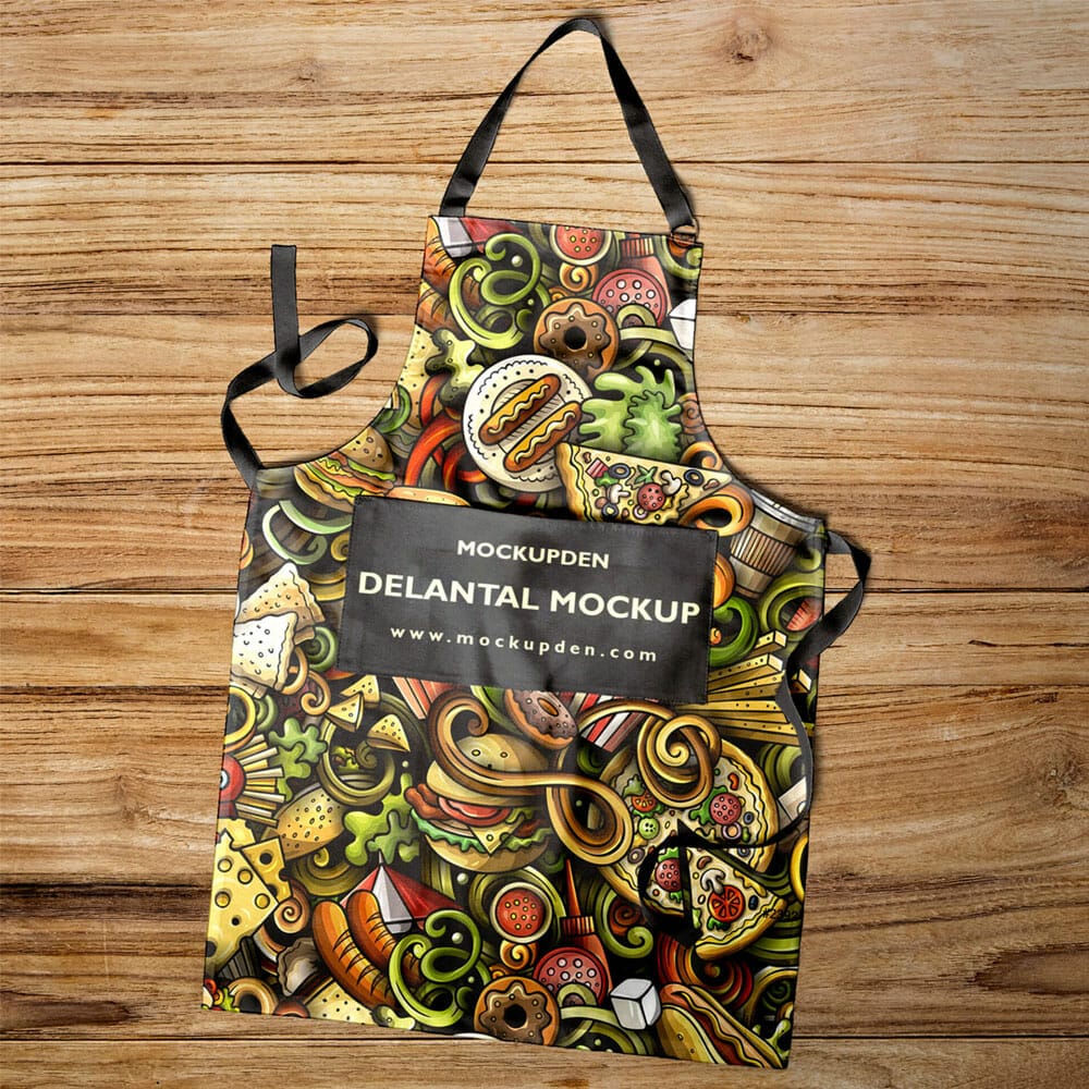 Free Delantal Mockup PSD Template