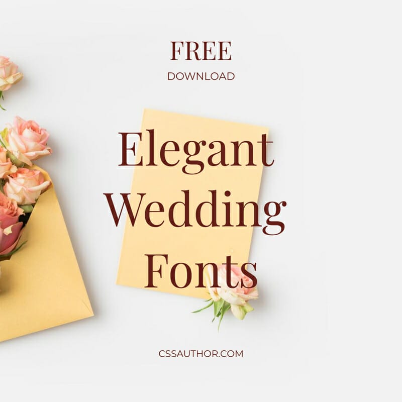 Free Elegant Wedding Fonts