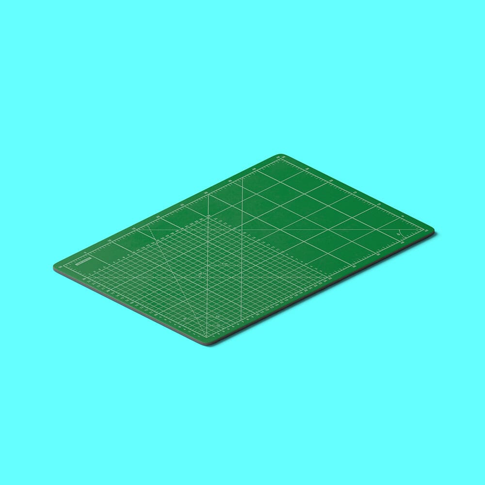 Free Green Board Mockup Isometric