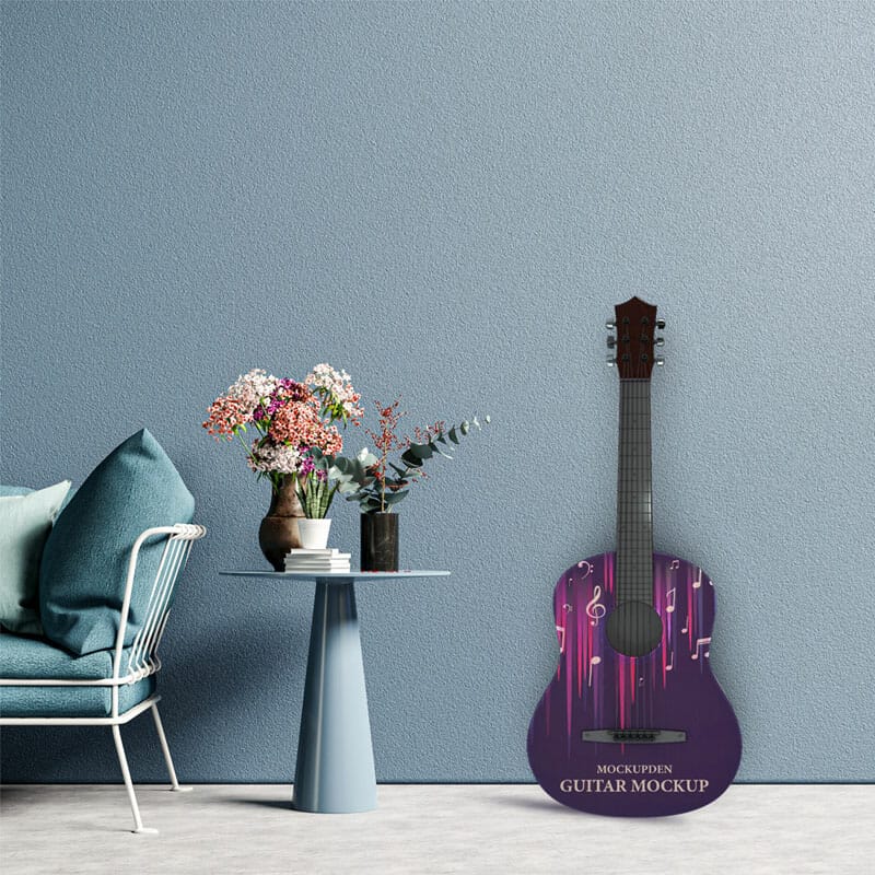 Free Guitar Mockup PSD Template