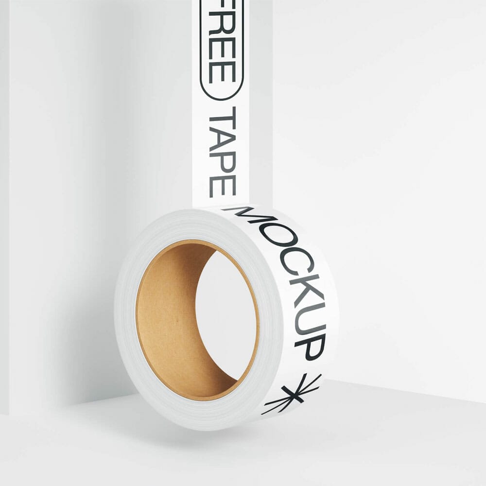 Free Hanging Duct Tape PSD Mockup