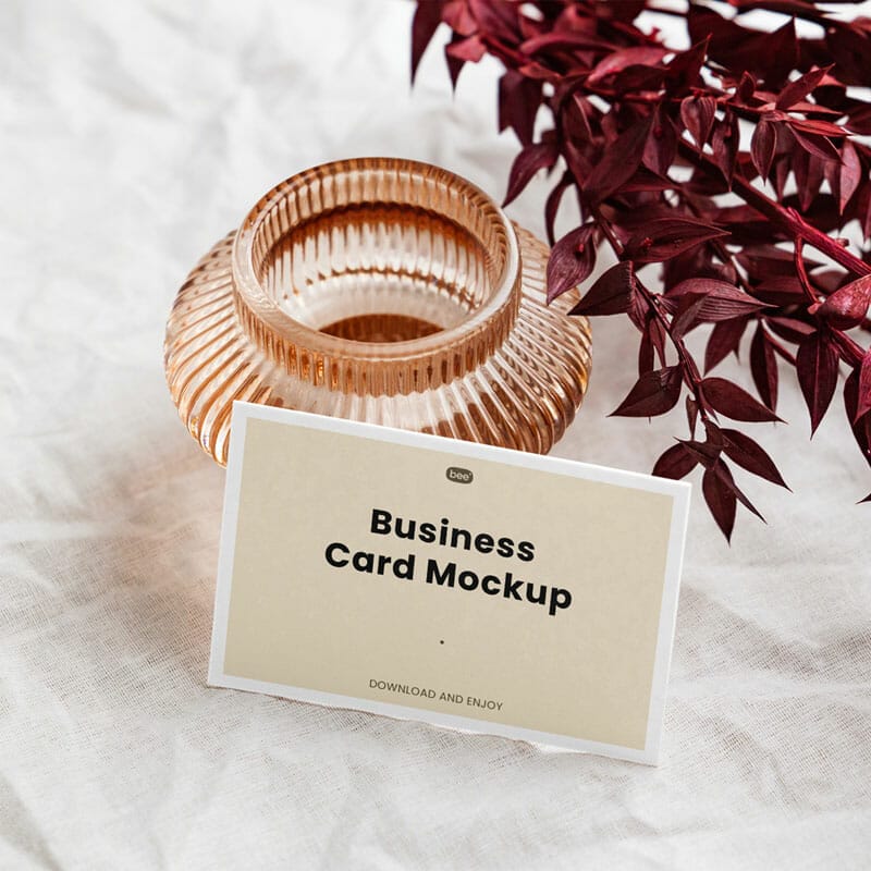 Free Horizontal Business Card Mockup