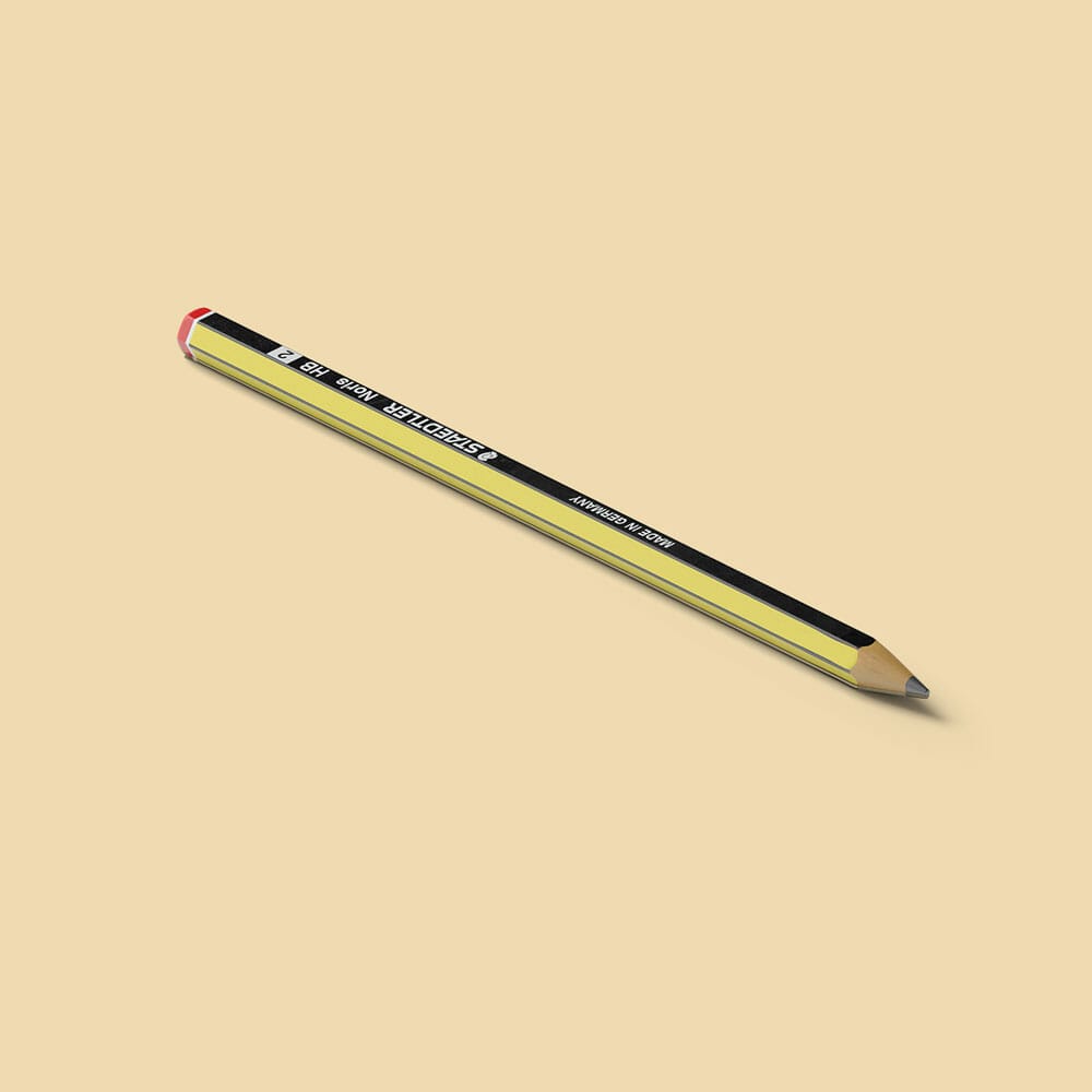 Free Isometric Pencil Mockup