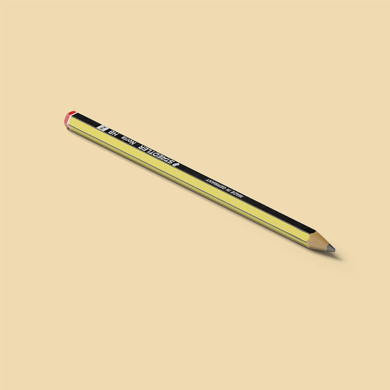 Free Isometric Pencil Mockup