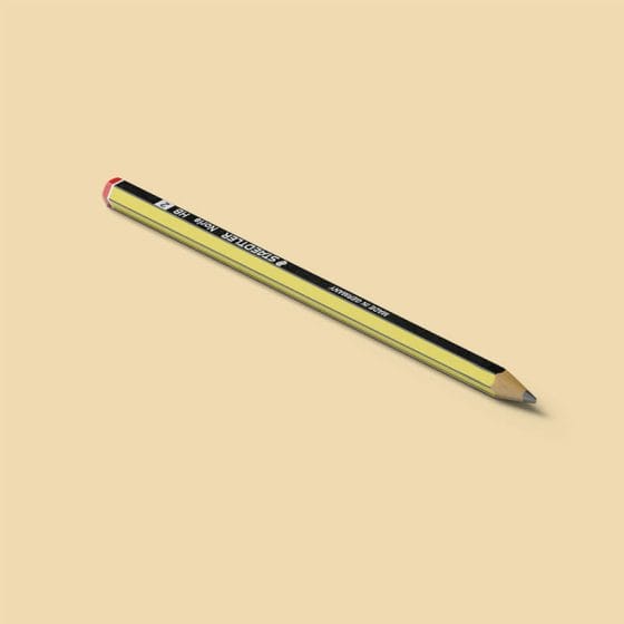 Free Isometric Pencil Mockup