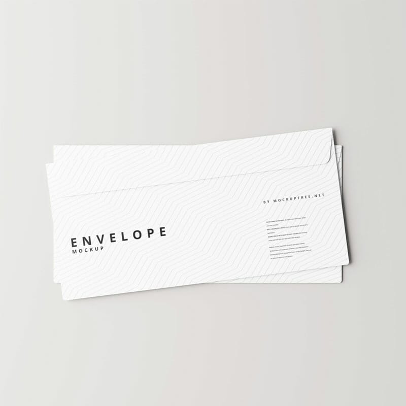 Free Long Envelope Mockup
