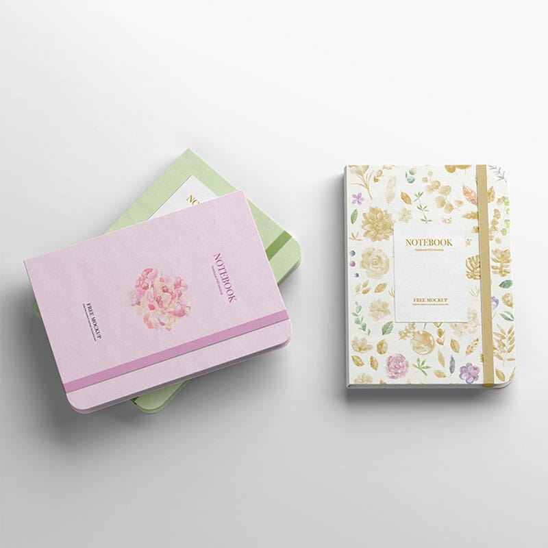 Free Notebook PSD Mockup