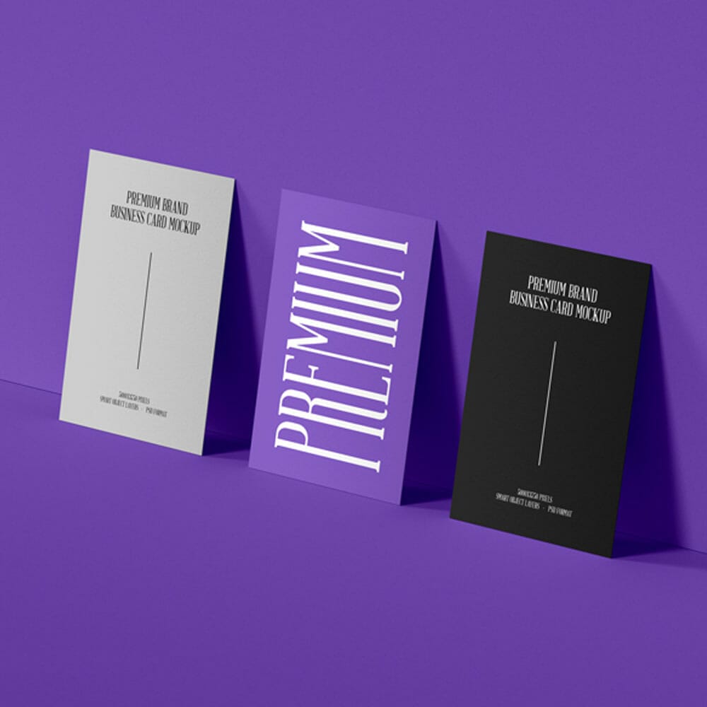 Free PSD Premium Brand Business Card Mockup