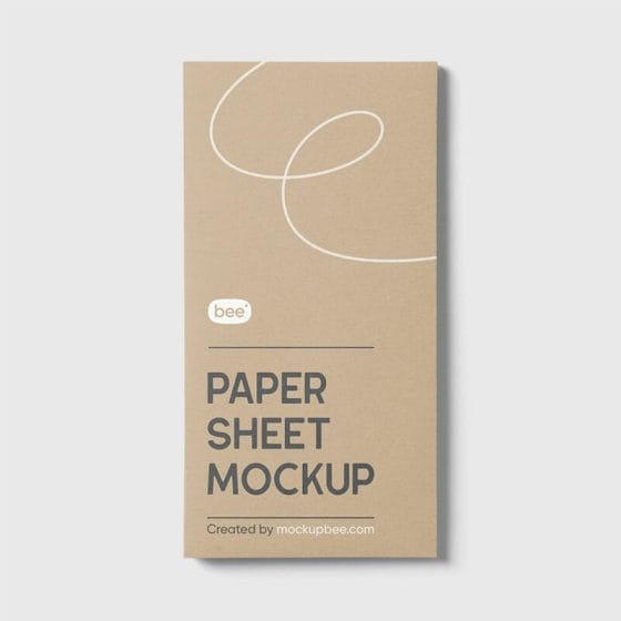 Free Paper Sheet Mockup