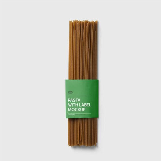 Free Pasta With Label Mockup
