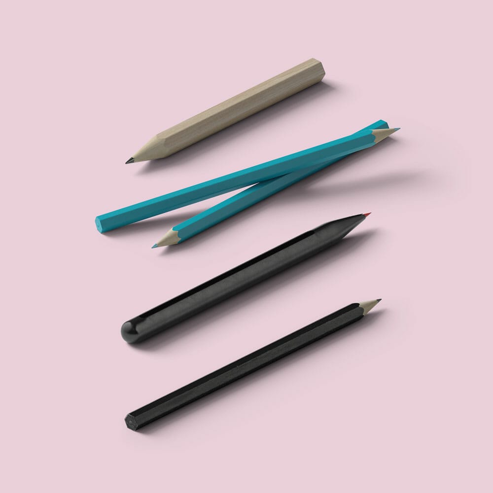 Free Pencils Mockup PSD