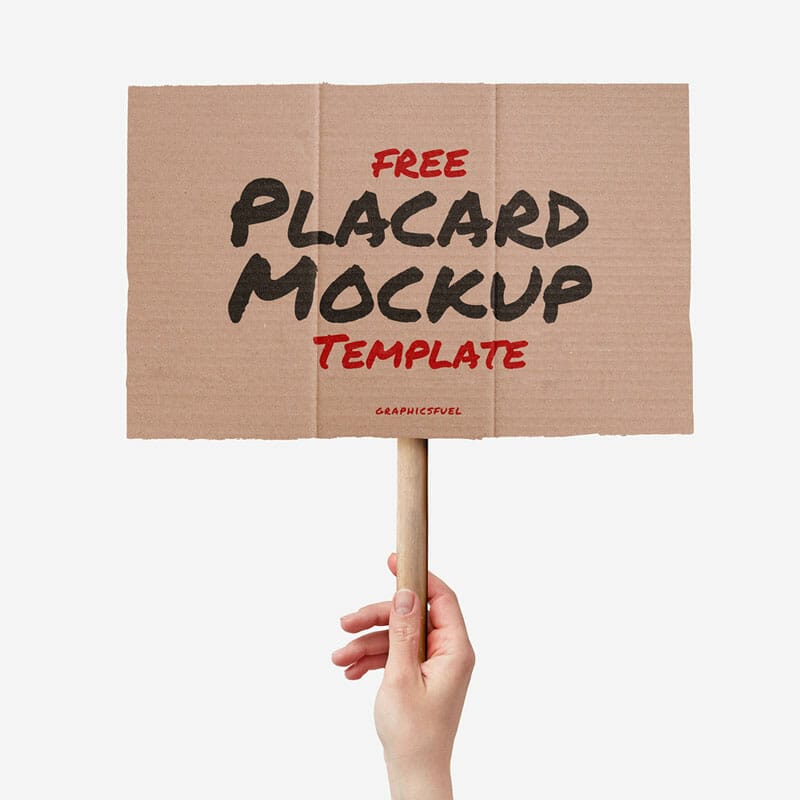 Free Placard Mockup Template