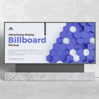 Free Premium Advertising Display Billboard Mockup