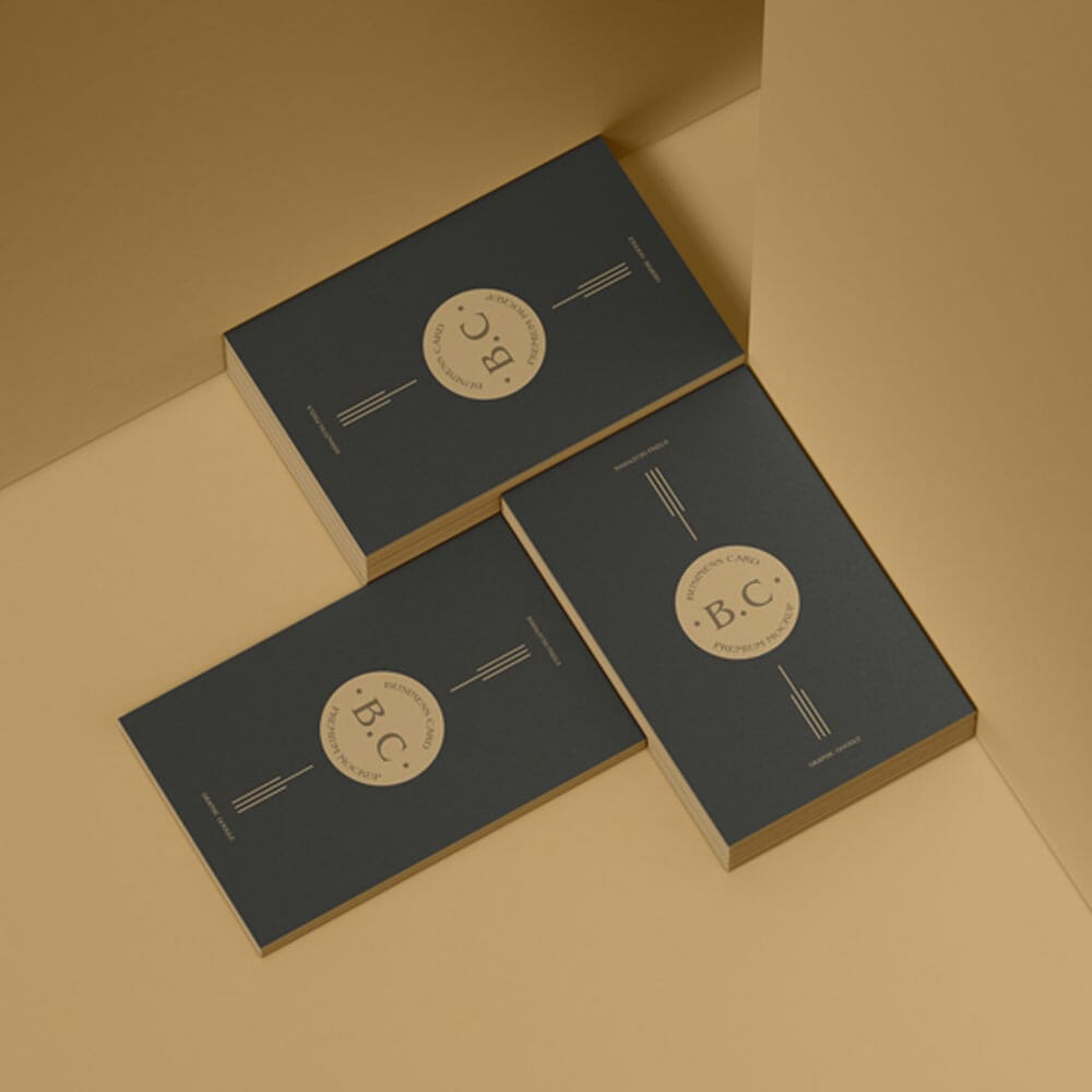 Free Premium Branding Stack Business Card Mockup