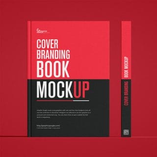 Free Premium Cover Branding Book Mockup