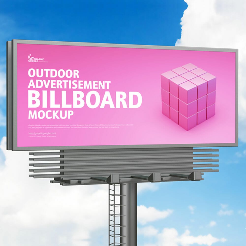 Free Premium Outdoor Advertisement Billboard Mockup