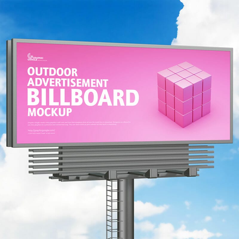 Free Premium Outdoor Advertisement Billboard Mockup