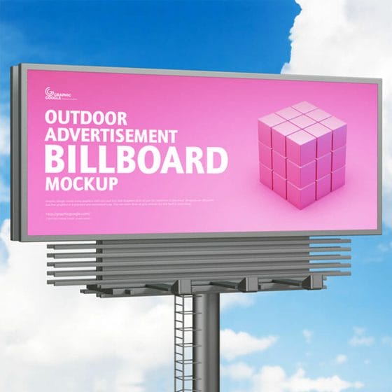 Free Premium Outdoor Advertisement Billboard Mockup