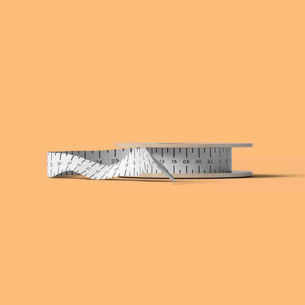 Free Ruler Mockup Front View