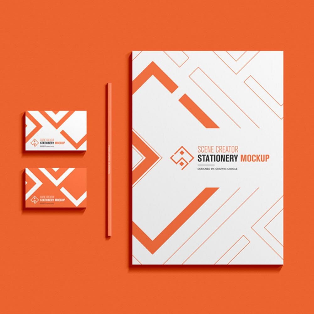 Free Scene Creator Stationery Mockup