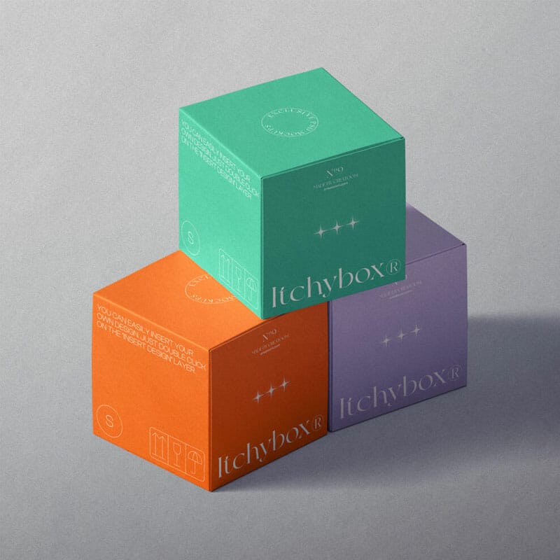 Free Scene With Box Mockups