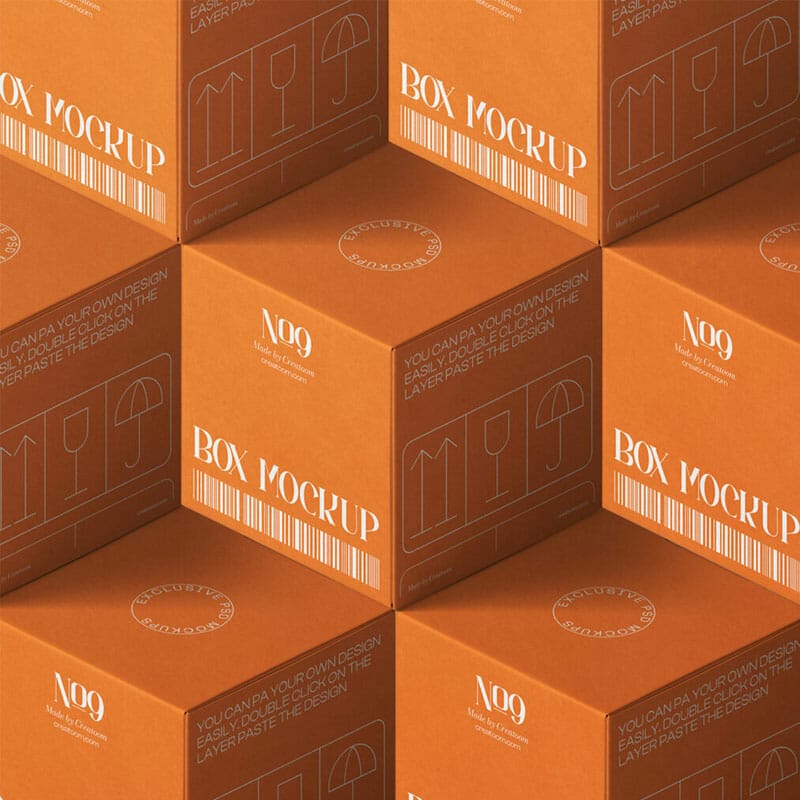 Free Scene With Paper Boxes Isometric