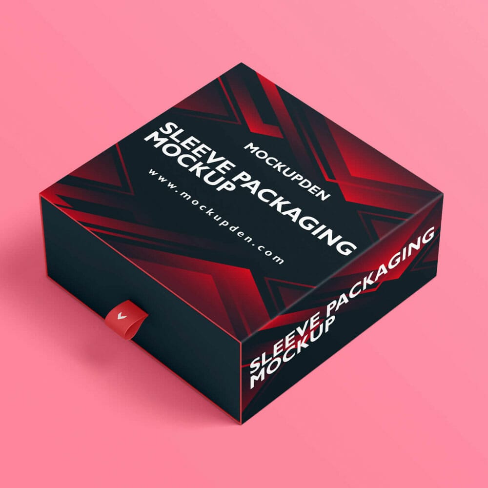 Free Sleeve Packaging Mockup PSD Template