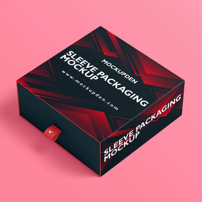 Free Sleeve Packaging Mockup PSD Template