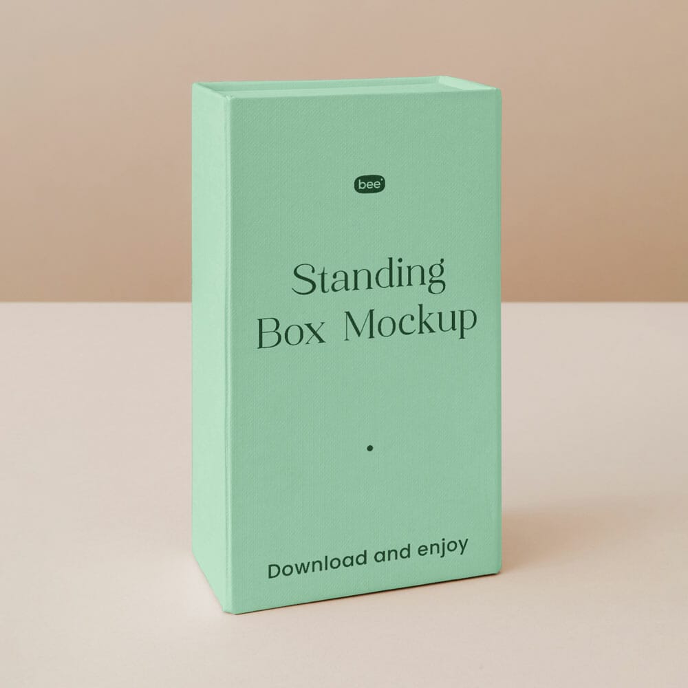 Free Standing Box Mockup