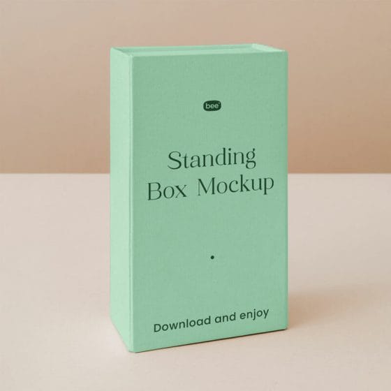 Free Standing Box Mockup