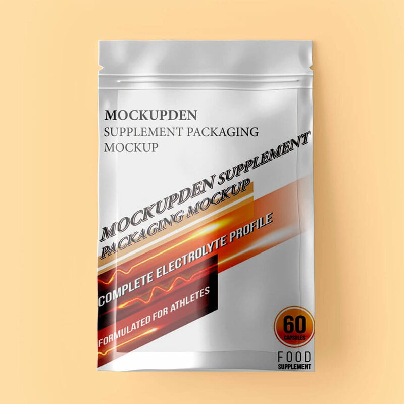 Free Supplement Packaging Mockup PSD Template