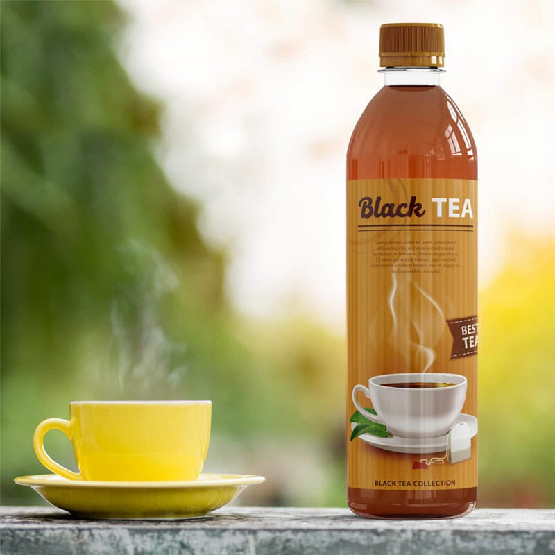 Free Tea Bottle Mockup PSD Template