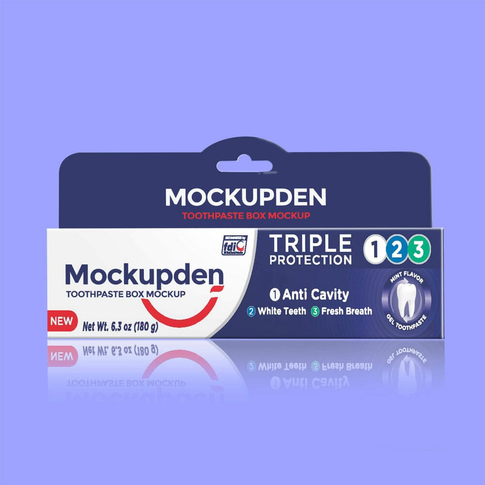 Free Toothpaste Box Mockup PSD Template