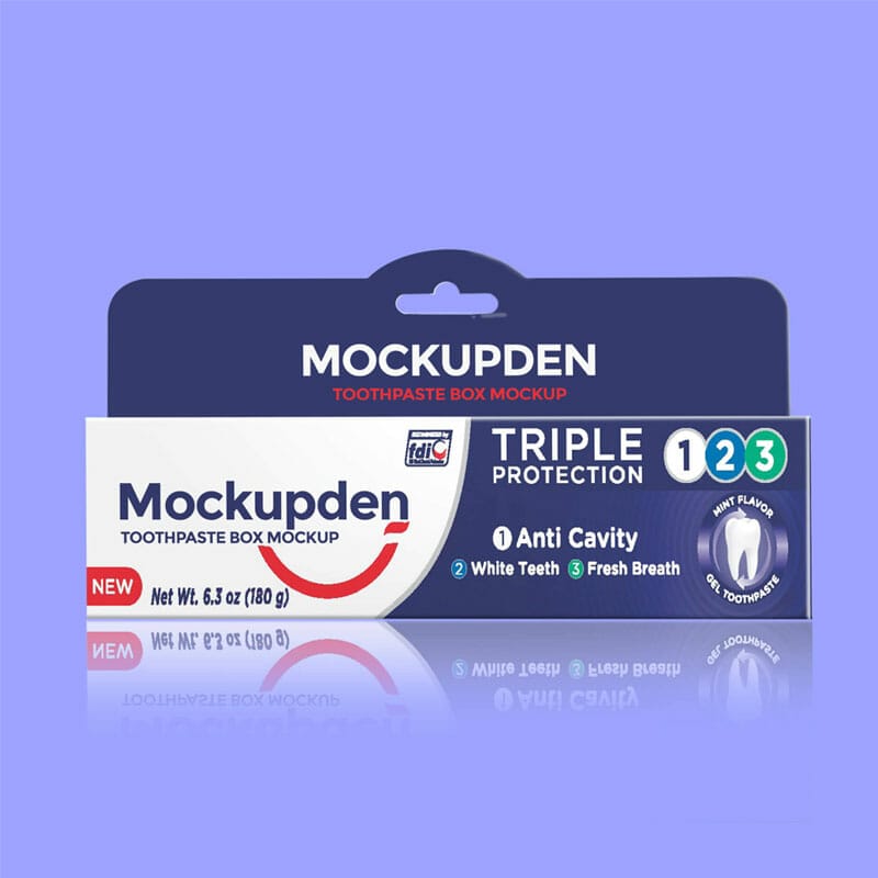 Free Toothpaste Box Mockup PSD Template