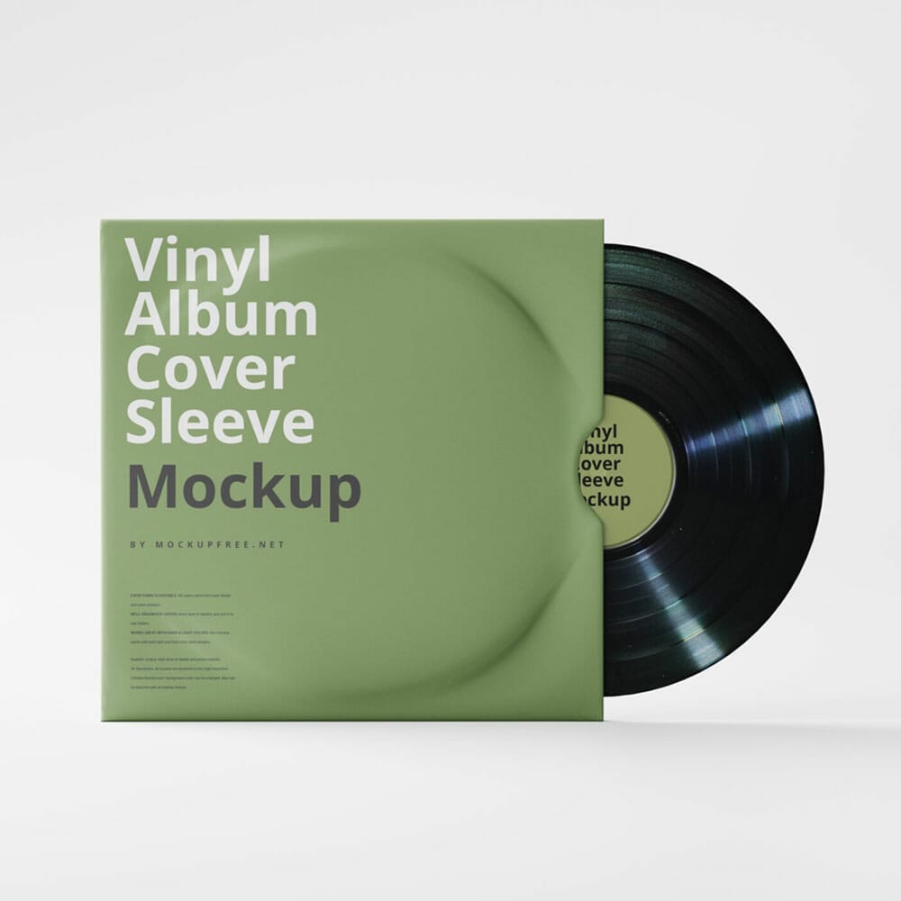 Free Vinyl Album Cover Sleeve Mockup