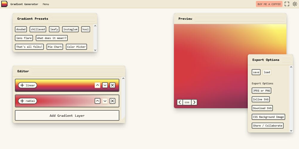 The Top Free CSS Gradient Generators 17 Gradient Generator