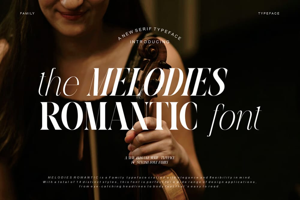 Melodies Romantic Elegant Serif Typeface