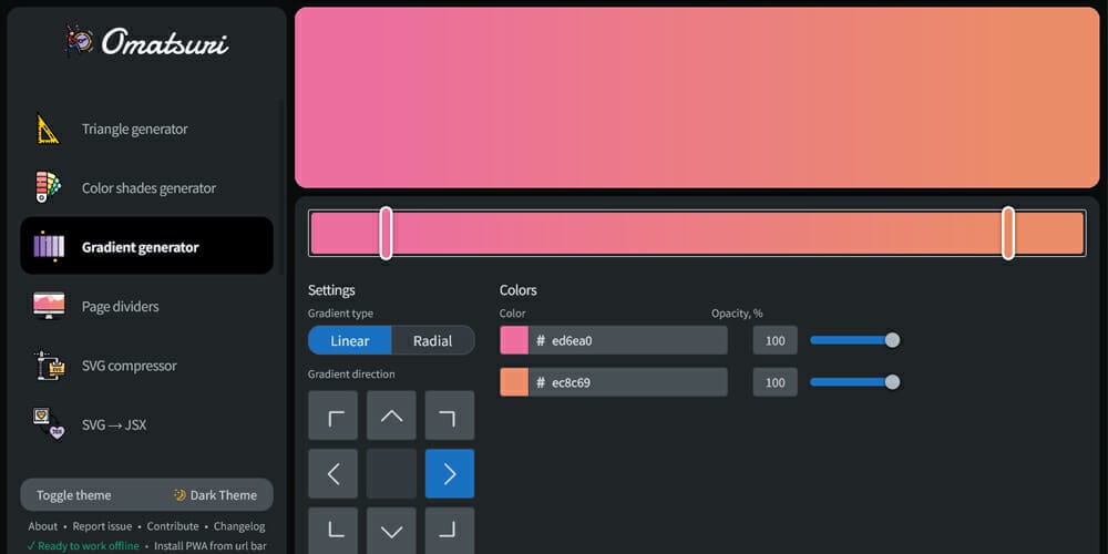 The Top Free CSS Gradient Generators 15 Omatsuri Gradient Generator