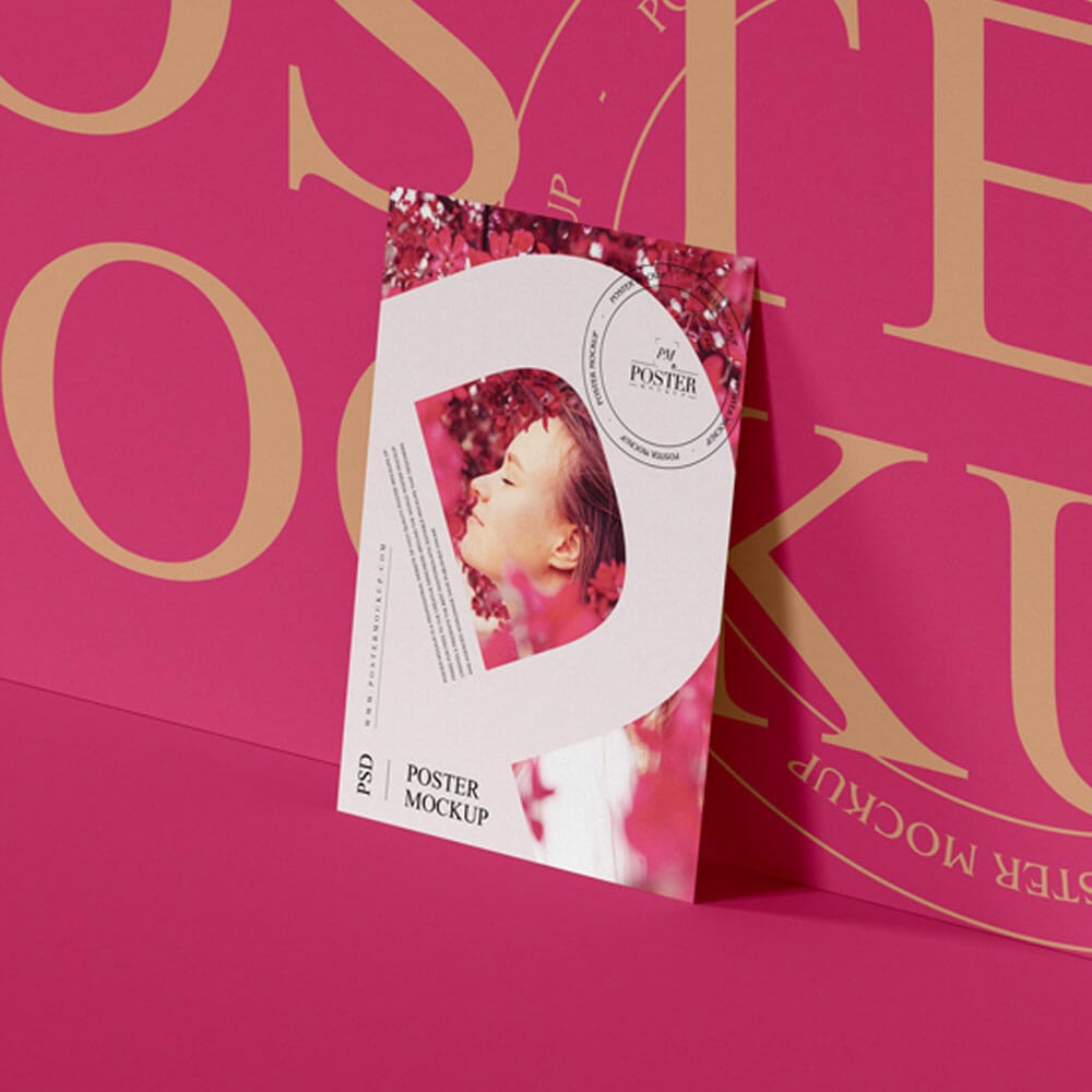 PSD Premium A3 Paper Branding Poster Mockup